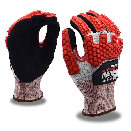 Cordova High-Perf Cut-Resistance, MACHINIST, TPR Protectors & Touchscreen Fingertips 3734TPRXS